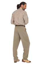 Load image into Gallery viewer, Beige Men&#39;s Tango Pants With Three Pleats
