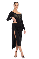 Load image into Gallery viewer, Wrap Tango Midi Skirt With High Slit