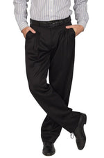 Load image into Gallery viewer, Black Lustrous Men's Tango Pants With Four Pleats