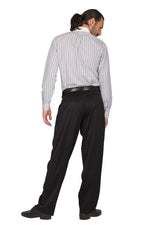 Load image into Gallery viewer, Black Lustrous Men&#39;s Tango Pants With Four Pleats
