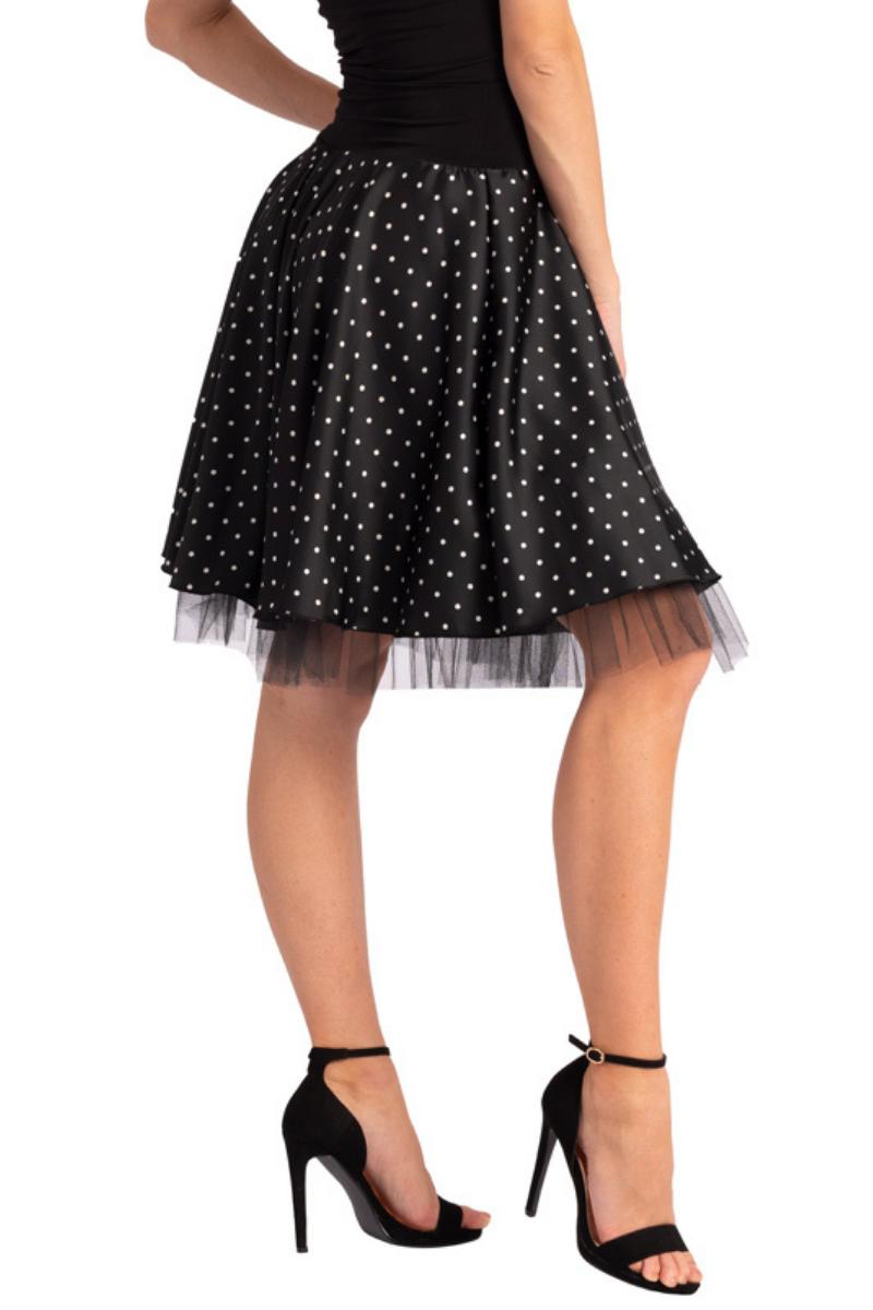 Two-layer Rock 'n' Roll Polka Dot Skirt | Tango Skirts – conDiva