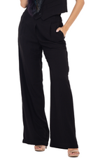 Load image into Gallery viewer, Black Wide Leg Women&#39;s Tailored Trousers