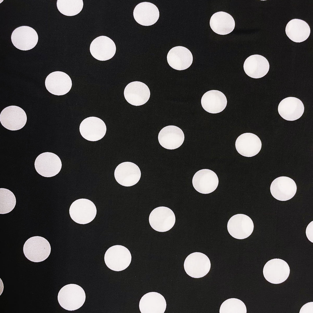 Polka Dot Midi Tango Skirt With Back Tail