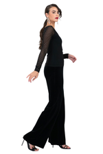 Load image into Gallery viewer, Tango Top With Sparkling Mesh Sleeves