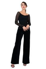 Load image into Gallery viewer, Tango Top With Sparkling Mesh Sleeves