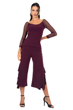 Load image into Gallery viewer, Blouse With Dotted Tulle Sleeves
