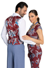 Load image into Gallery viewer, Blue And Gold Statement Beaded Tango Necklace
