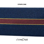 Load image into Gallery viewer, Blue Men's Adjustable Suspenders With Burgundy Stripe