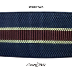 Load image into Gallery viewer, Blue Men's Adjustable Suspenders With Burgundy Stripe