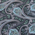 Load image into Gallery viewer, Blue Paisley Print Silk Men's Pocket Square