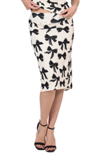 Load image into Gallery viewer, Bows Print Fishtail Tango Skirt