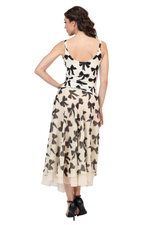 Load image into Gallery viewer, Bows Print Two-Layer Georgette Dance Skirt
