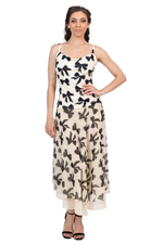Load image into Gallery viewer, Bows Print Two-Layer Georgette Dance Skirt