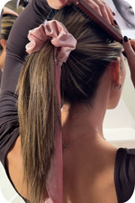 Load image into Gallery viewer, Velvet Scrunchie With Tail
