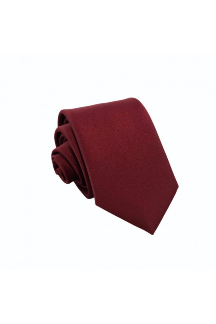 Burgundy Men's Satin Necktie