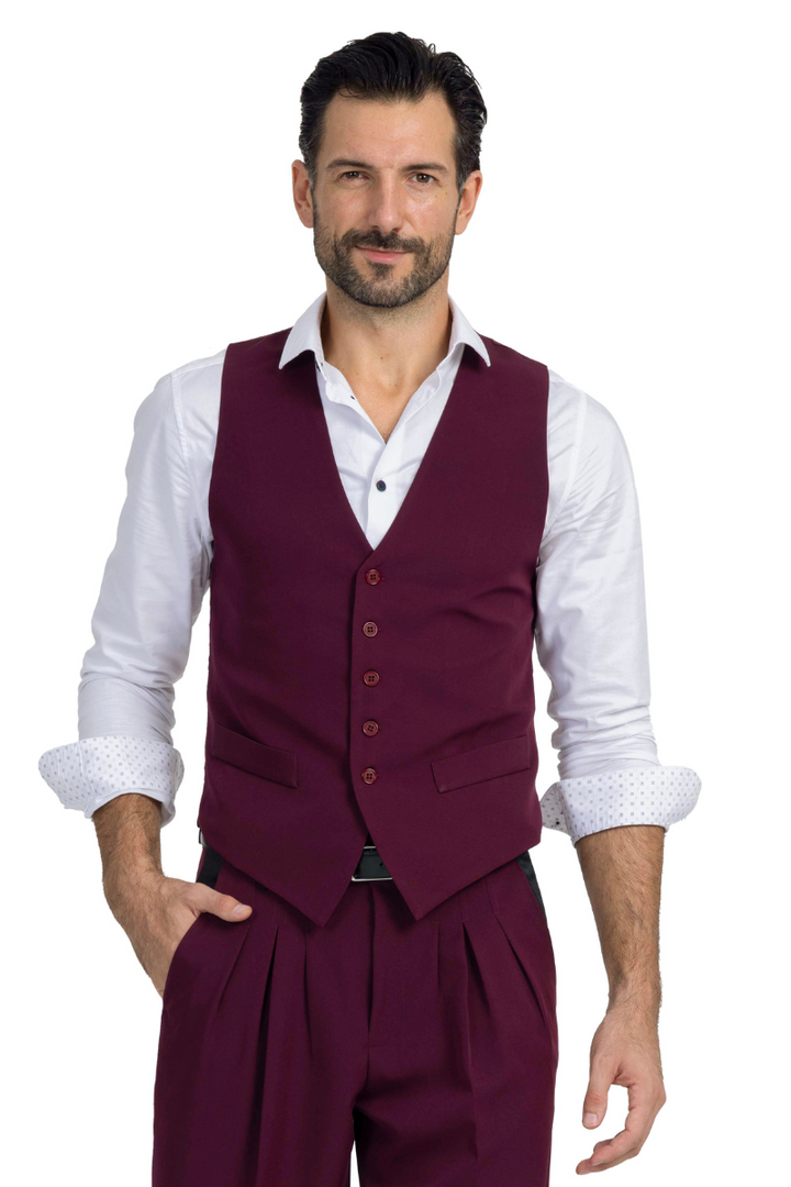 Burgundy Men's Tango Vest | Tango Clothes For Men conDiva Burgundy Men's Tango Vest | Tango Clothes For Men conDiva
