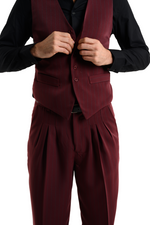 Load image into Gallery viewer, Burgundy Striped Men&#39;s Tango Vest
