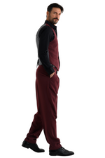 Load image into Gallery viewer, Burgundy Striped Men&#39;s Tango Vest
