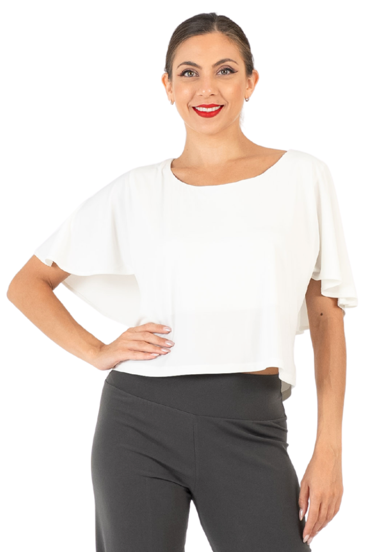 Cape Sleeve Dance Top
