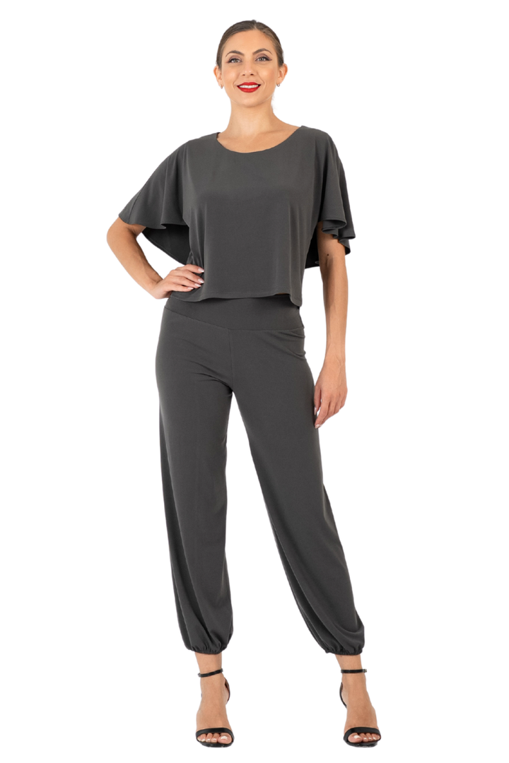 Cape Sleeve Dance Top
