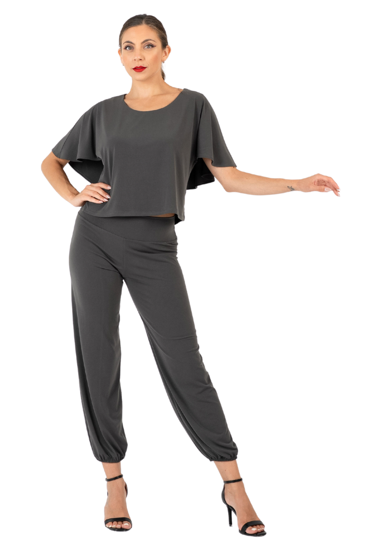 Cape Sleeve Dance Top