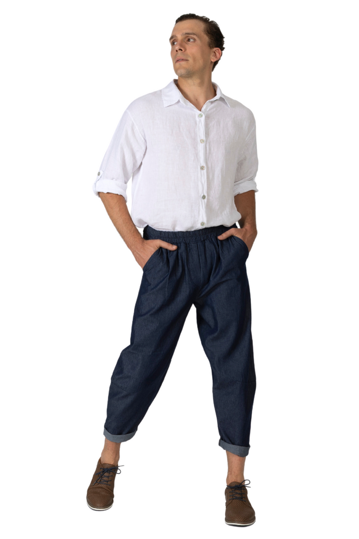 Casual Dark Denim Pants