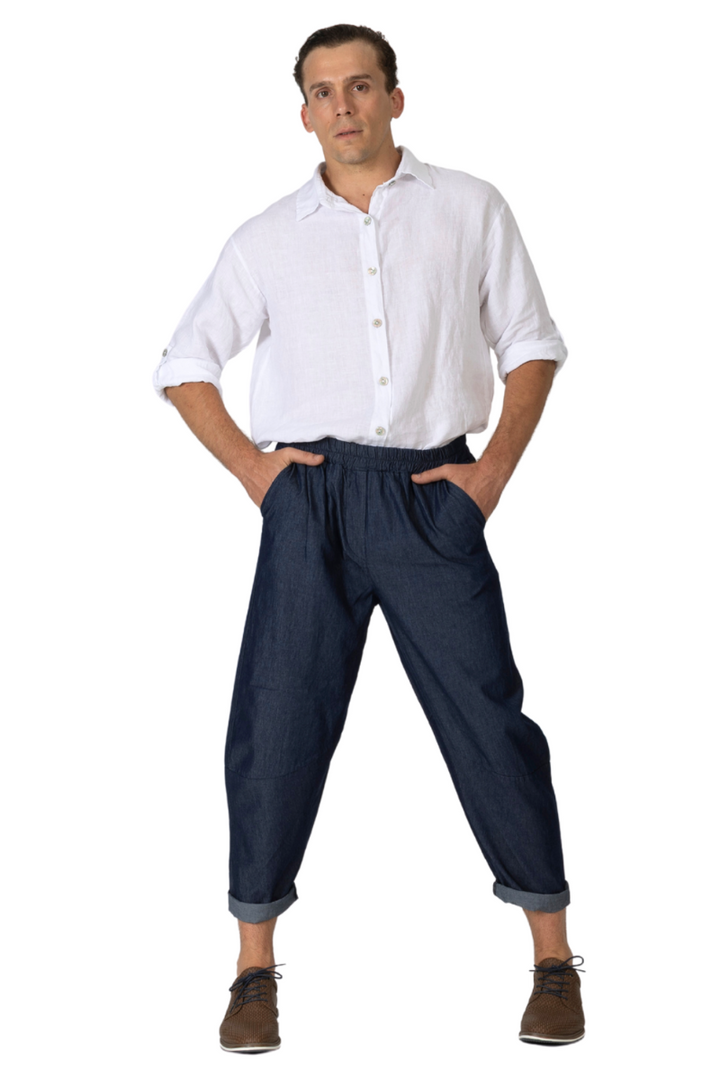 Casual Dark Denim Pants