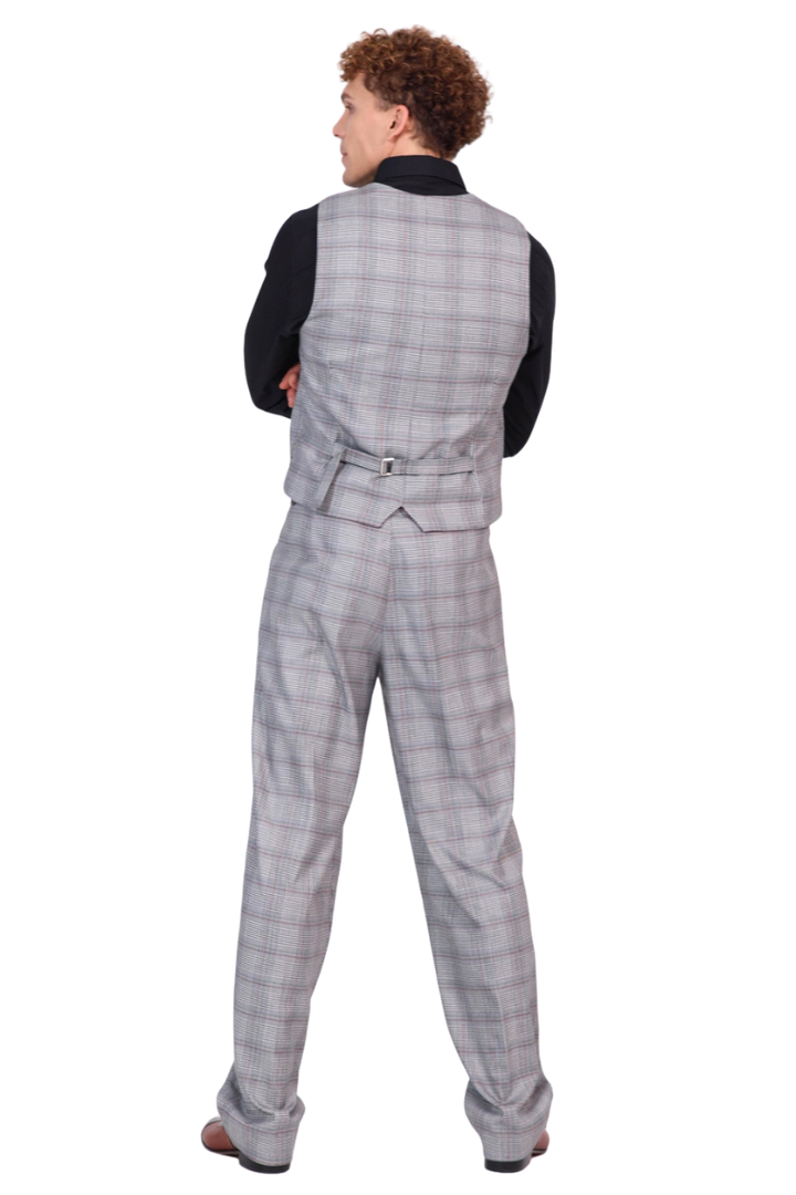 Check Men's Tango Pants With Three Pleats