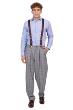 Load image into Gallery viewer, Check Tango Pants With Inverted Box Pleat