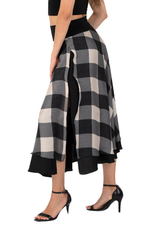 Load image into Gallery viewer, Check Two-Layer Georgette Skirt