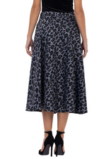 Load image into Gallery viewer, Ciel Blue Animal Print A-Line Swing Skirt