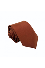 Load image into Gallery viewer, Cinnamon Brown Men's Satin Necktie