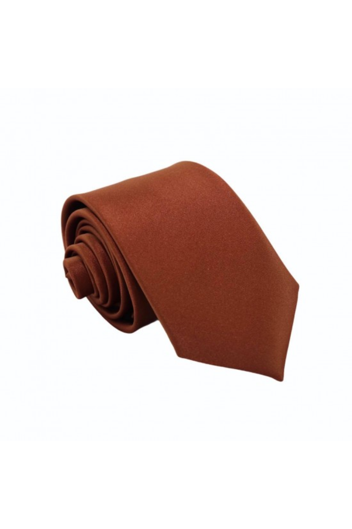 Cinnamon Brown Men's Satin Necktie