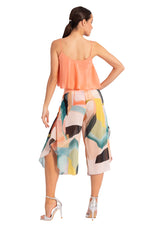 Load image into Gallery viewer, Colorful Georgette Capri Pant With Abstract Print (S)