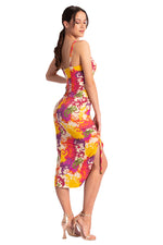 Load image into Gallery viewer, Colorful Paisley Print Bodycon Dress With Thin Straps