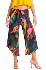 Load image into Gallery viewer, Colorful Waist Tie Asymmetric Cropped Tango PantsColorful Waist Tie Asymmetric Cropped Tango Pants