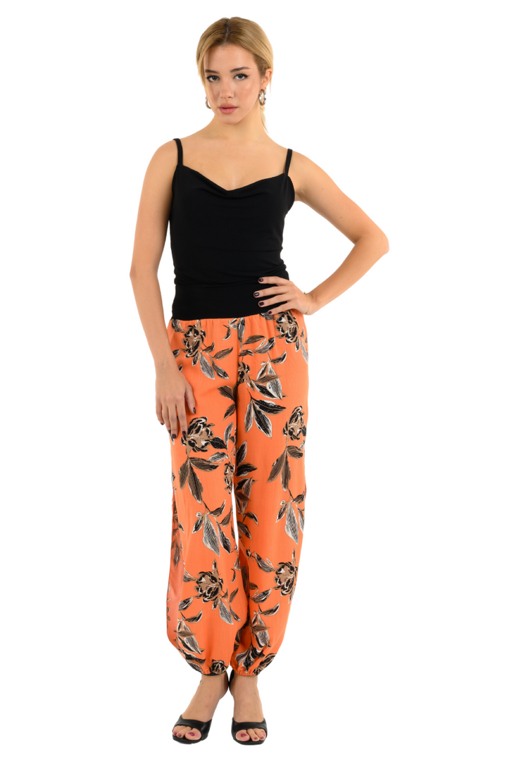 Coral Floral Babucha Tango Pants