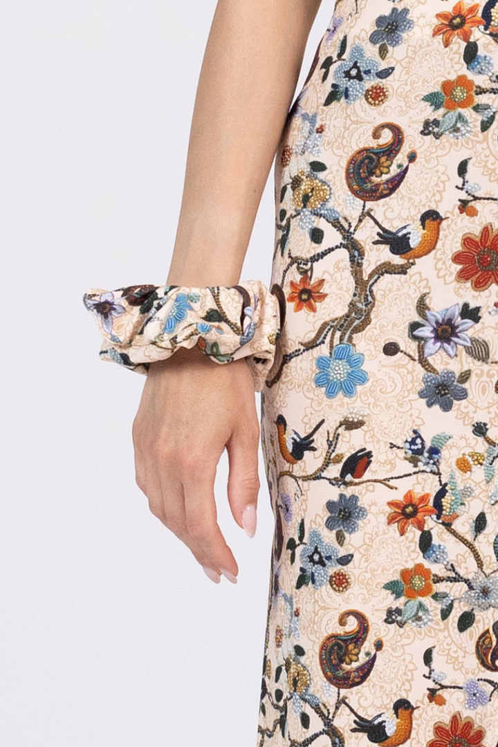 Cottage Garden Print Scrunchie