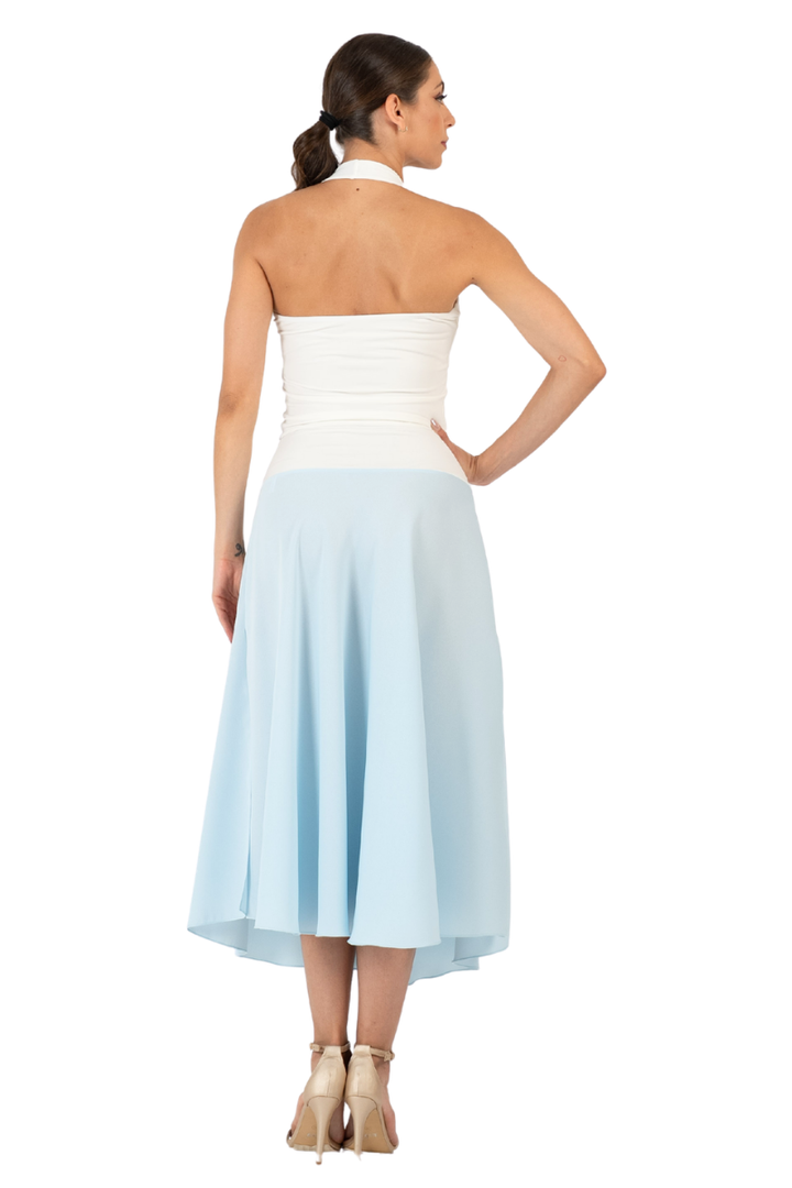 Pastel Crepe Dance Skirt With Two Slits