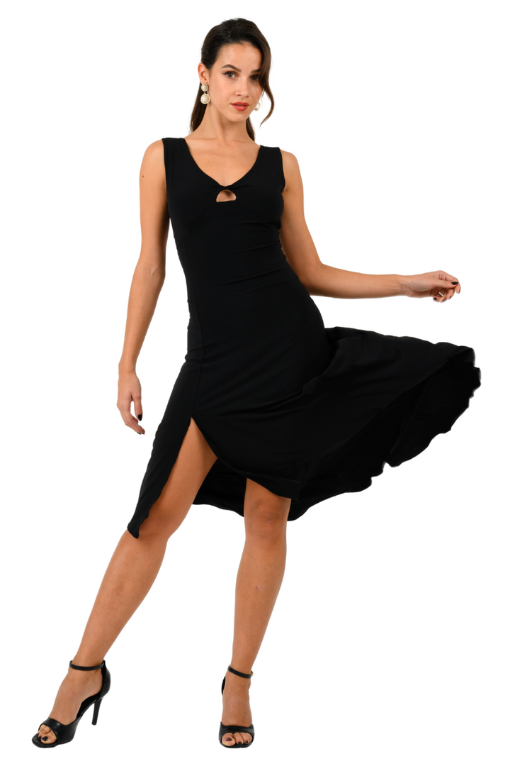 Crisscross Tango Dress with Back Draping