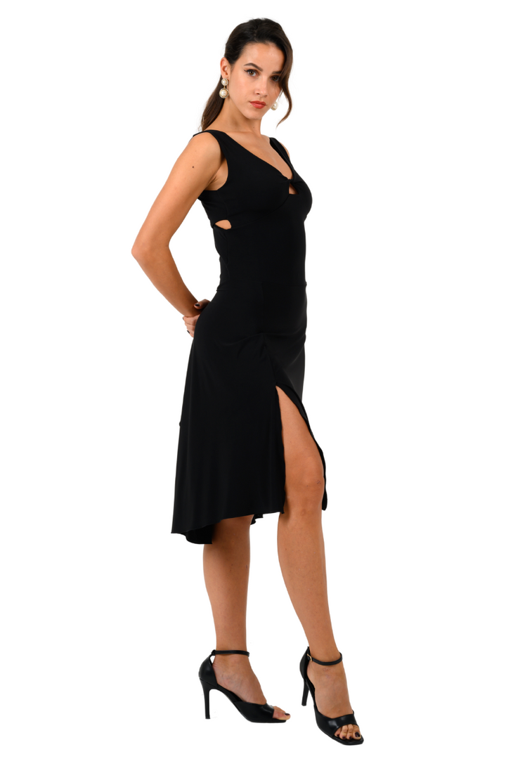 Crisscross Tango Dress with Back Draping