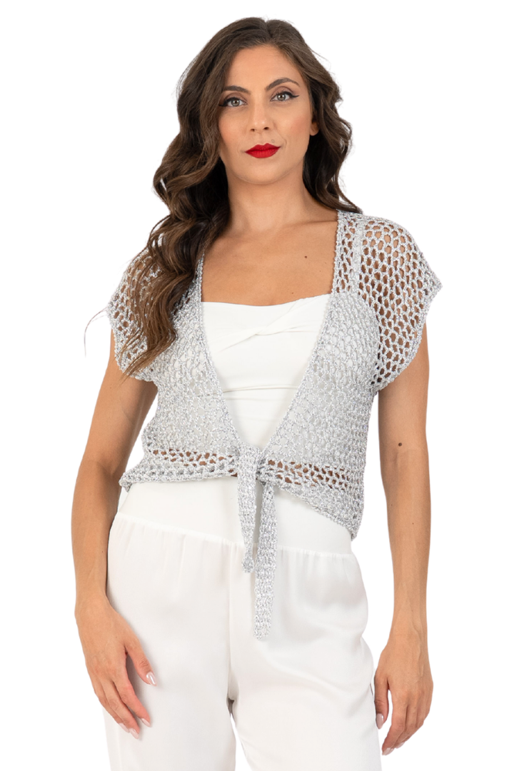 Crochet Front Tie Vest