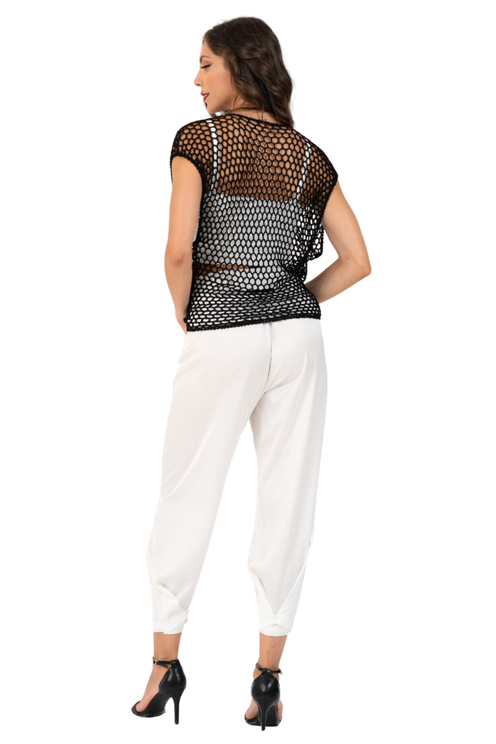 Crochet Front Tie Vest