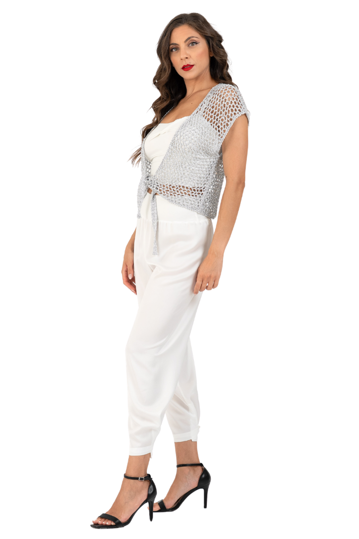Crochet Front Tie Vest