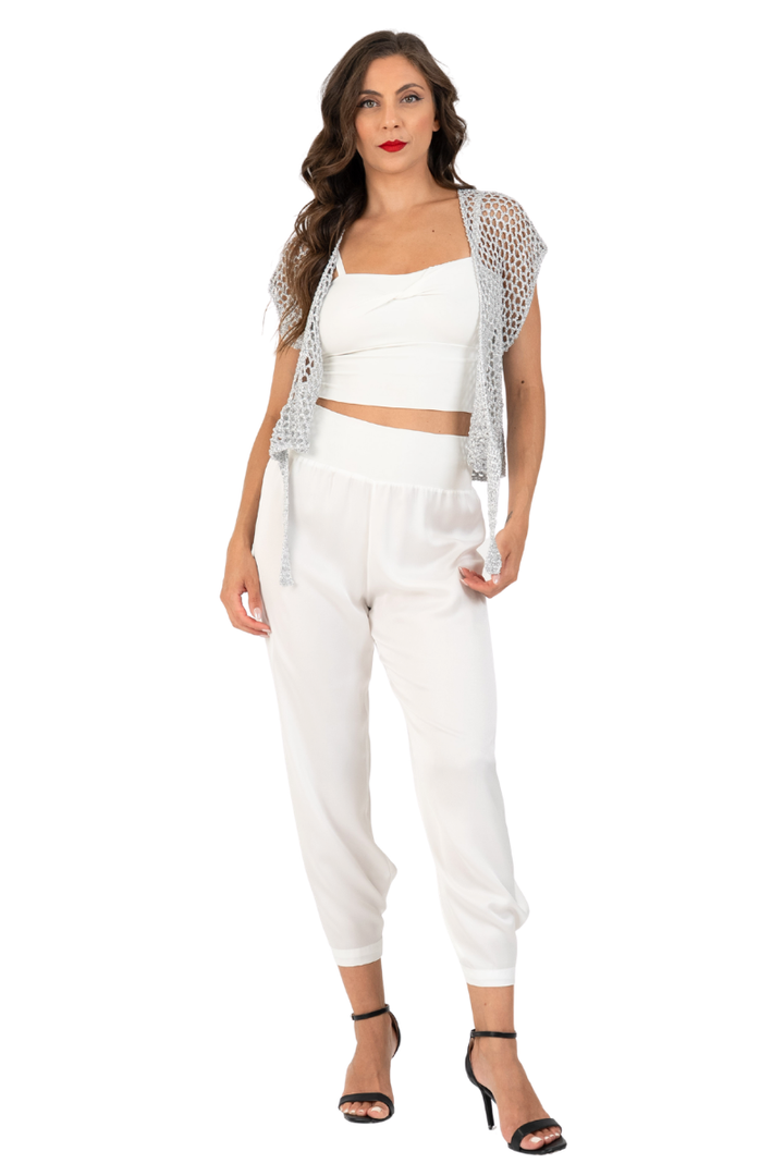 Crochet Front Tie Vest