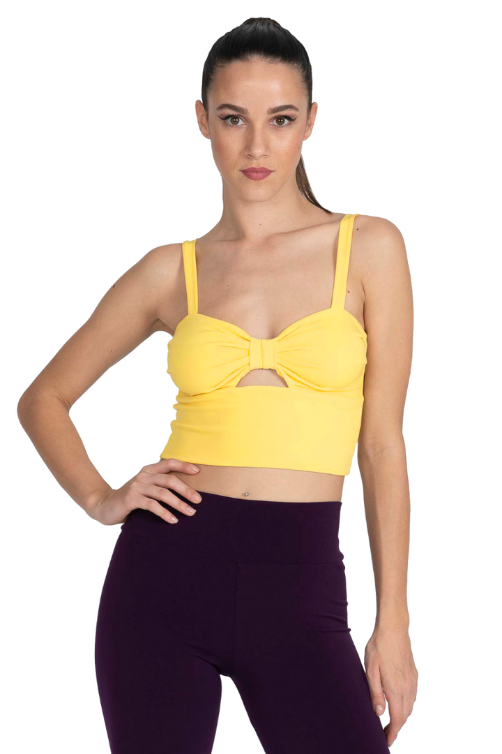 Crop Top With Front Knot Cutout