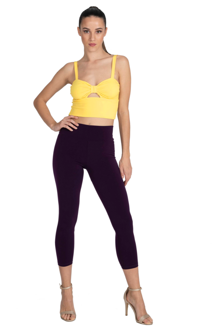 Crop Top With Front Knot Cutout