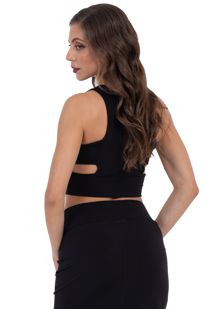 Crop Top With Side Cutouts