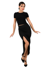 Load image into Gallery viewer, Tango Skirt With Curved Front Slit
