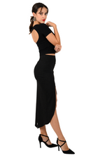 Load image into Gallery viewer, Tango Skirt With Curved Front Slit
